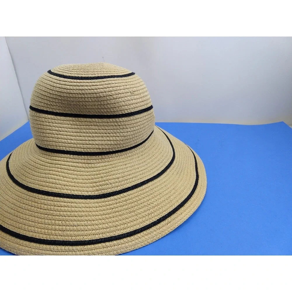 Wallaroo Savannah Wide Brim Straw Sun Hat Beige Women OS